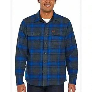 Orvis Men's Gray/Blue Cotton Plaid Jacket